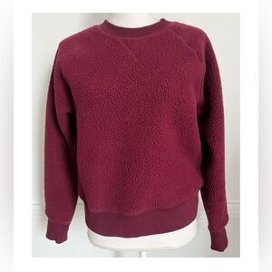 Everlane • Oxblood Burgundy Sherpa Fleece Sweatshirt